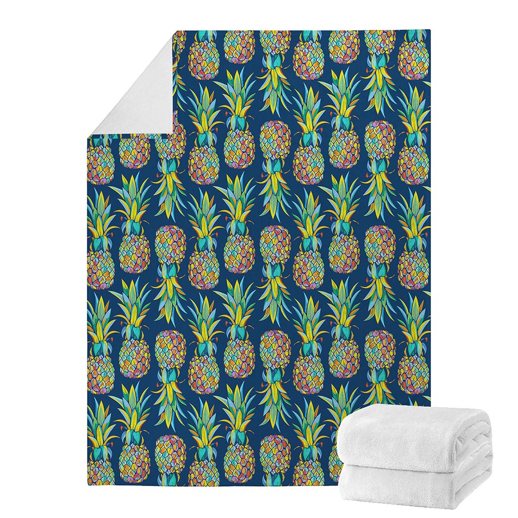 Colorful Pineapple Pattern Print Blanket