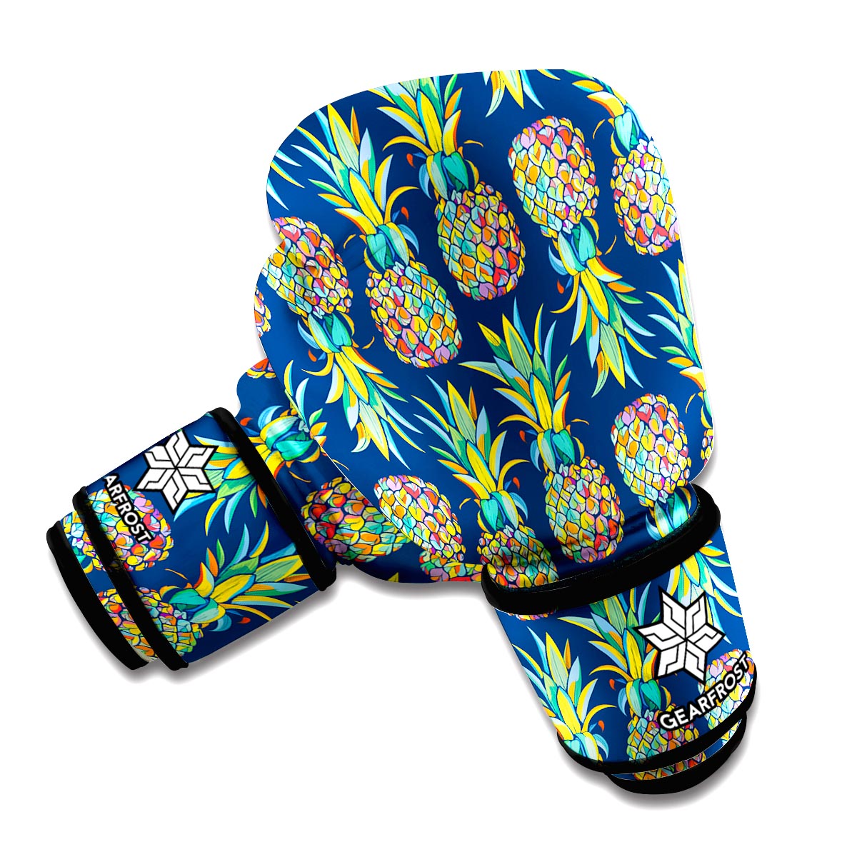 Colorful Pineapple Pattern Print Boxing Gloves