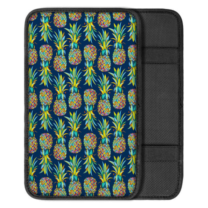 Colorful Pineapple Pattern Print Car Center Console Cover
