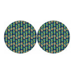 Colorful Pineapple Pattern Print Car Coasters