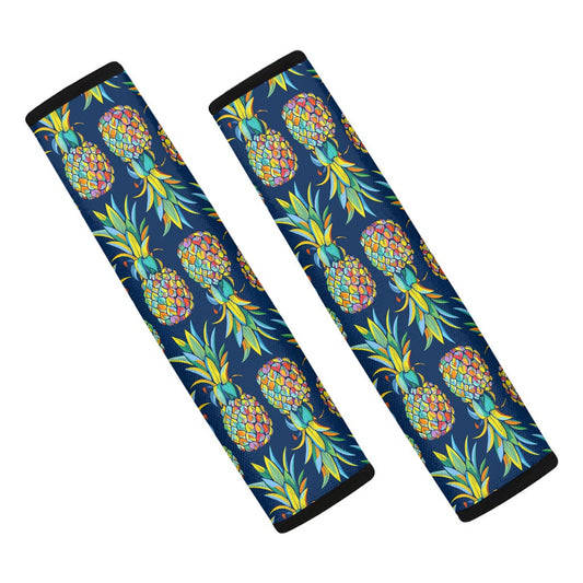 Colorful Pineapple Pattern Print Car Seat Belt Covers