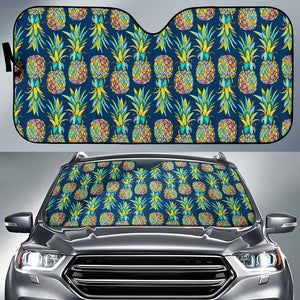 Colorful Pineapple Pattern Print Car Sun Shade GearFrost