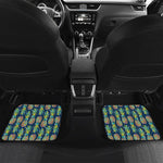 Colorful Pineapple Pattern Print Front and Back Car Floor Mats
