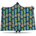 Colorful Pineapple Pattern Print Hooded Blanket