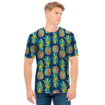 Colorful Pineapple Pattern Print Men's T-Shirt