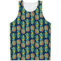 Colorful Pineapple Pattern Print Men's Tank Top