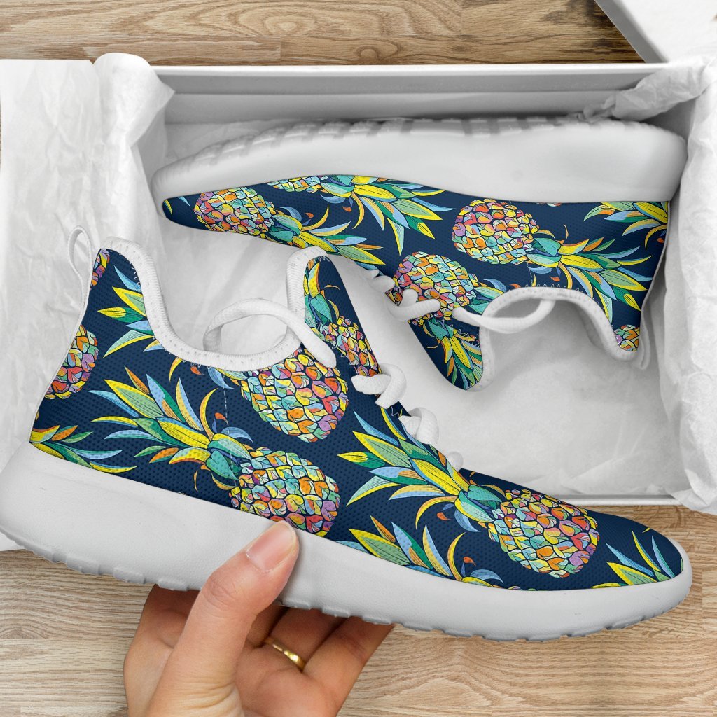 Colorful Pineapple Pattern Print Mesh Knit Shoes GearFrost
