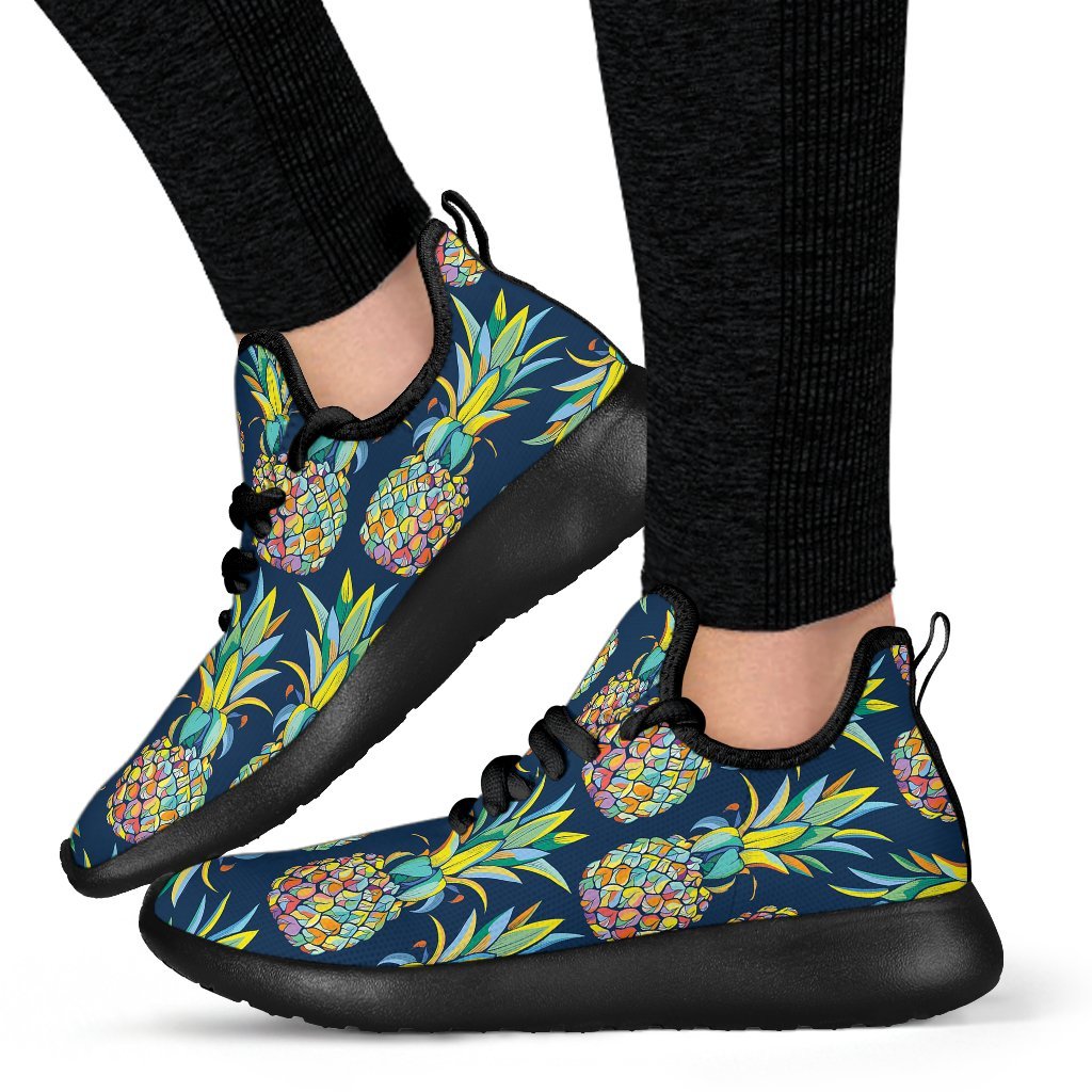 Colorful Pineapple Pattern Print Mesh Knit Shoes GearFrost