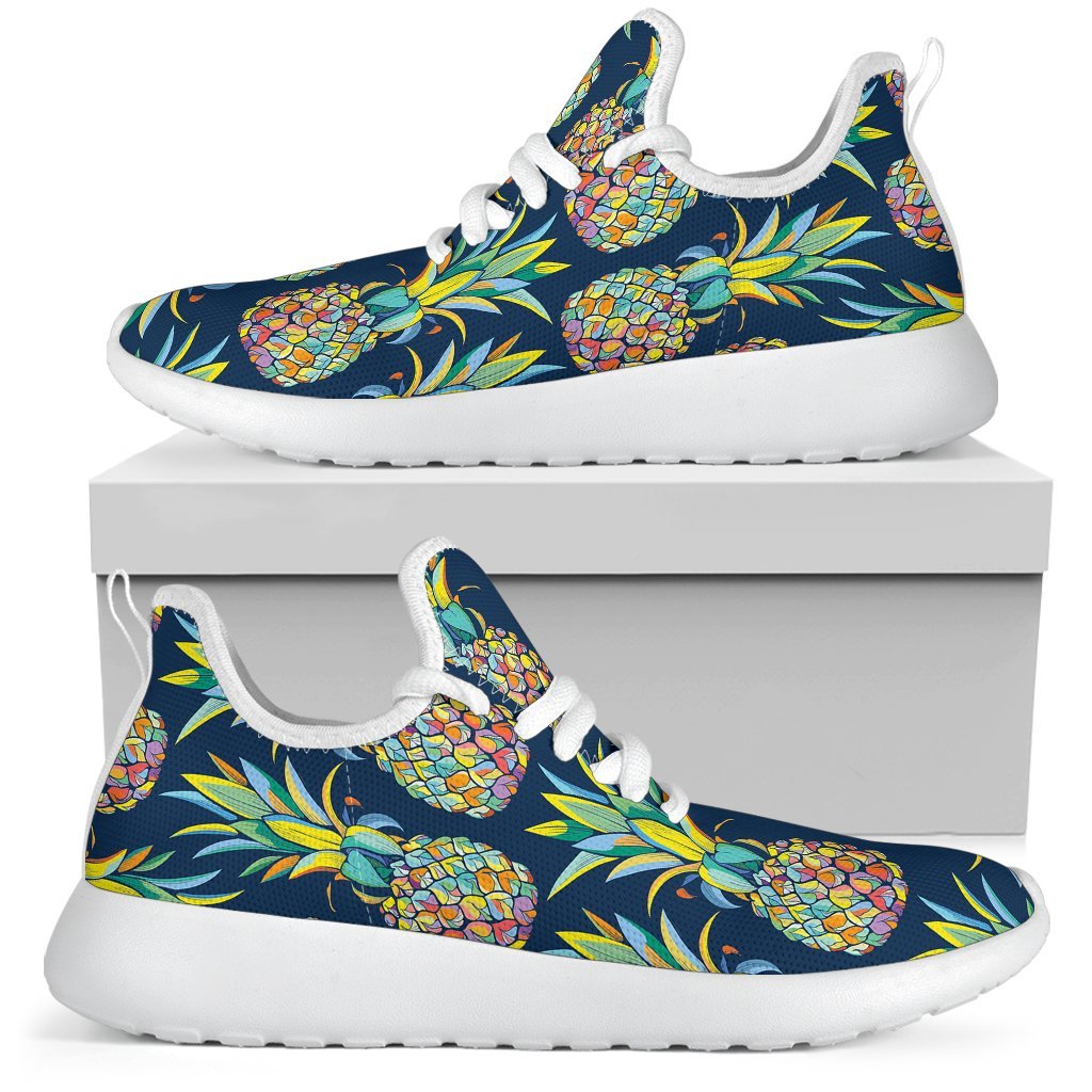 Colorful Pineapple Pattern Print Mesh Knit Shoes GearFrost