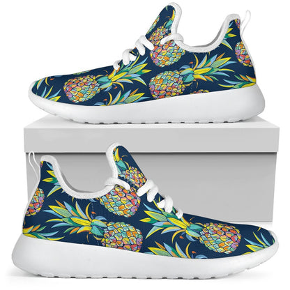 Colorful Pineapple Pattern Print Mesh Knit Shoes GearFrost