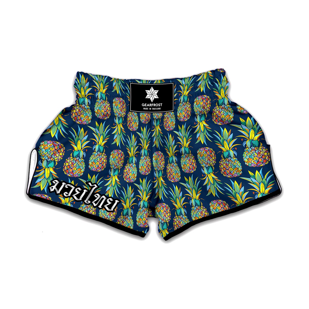 Colorful Pineapple Pattern Print Muay Thai Boxing Shorts