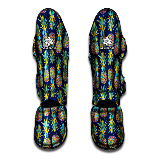 Colorful Pineapple Pattern Print Muay Thai Shin Guard
