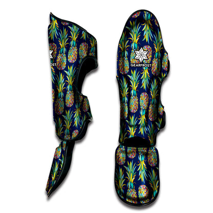 Colorful Pineapple Pattern Print Muay Thai Shin Guard