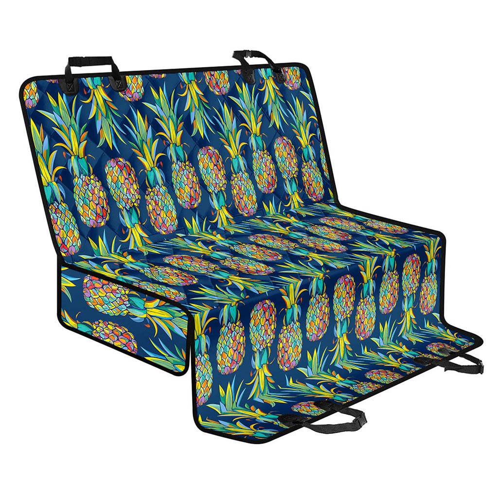 Colorful Pineapple Pattern Print Pet Car Back Seat Cover