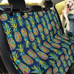 Colorful Pineapple Pattern Print Pet Car Back Seat Cover