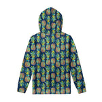 Colorful Pineapple Pattern Print Pullover Hoodie
