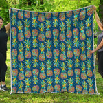 Colorful Pineapple Pattern Print Quilt