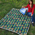 Colorful Pineapple Pattern Print Quilt