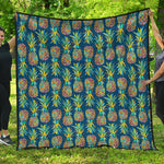 Colorful Pineapple Pattern Print Quilt