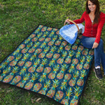 Colorful Pineapple Pattern Print Quilt