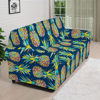Colorful Pineapple Pattern Print Sofa Cover