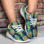 Colorful Pineapple Pattern Print Sport Shoes GearFrost