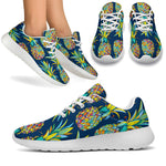 Colorful Pineapple Pattern Print Sport Shoes GearFrost