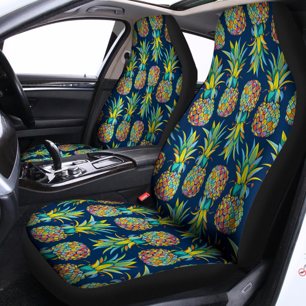 Colorful Pineapple Pattern Print Universal Fit Car Seat Covers
