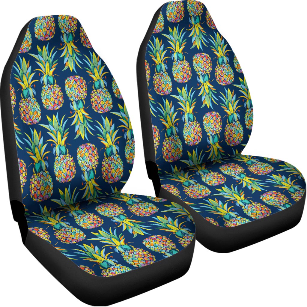 Colorful Pineapple Pattern Print Universal Fit Car Seat Covers
