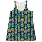 Colorful Pineapple Pattern Print Women's Racerback Tank Top