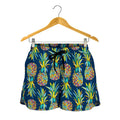 Colorful Pineapple Pattern Print Women's Shorts