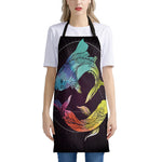 Colorful Pisces Sign Print Apron