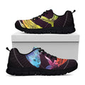 Colorful Pisces Sign Print Black Running Shoes