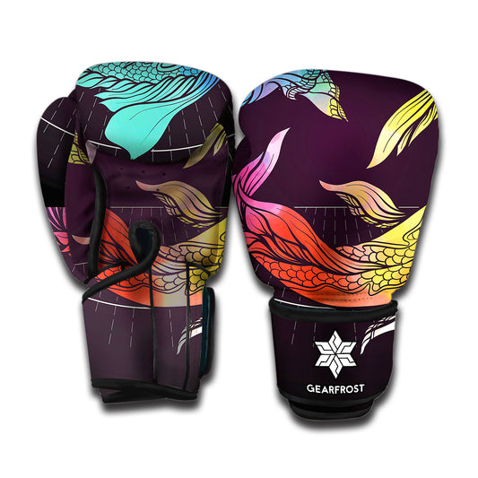 Colorful Pisces Sign Print Boxing Gloves