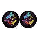 Colorful Pisces Sign Print Car Coasters