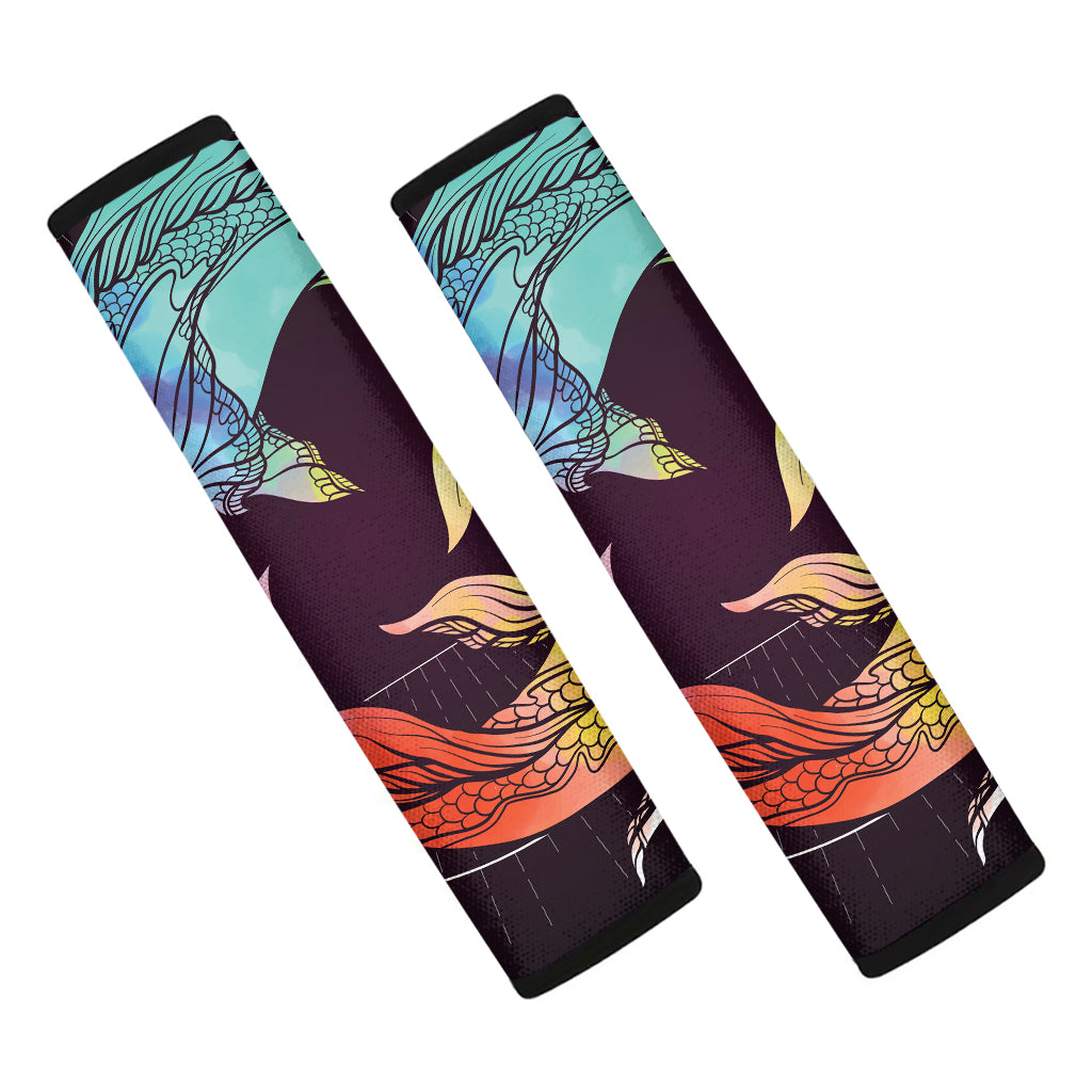 Colorful Pisces Sign Print Car Seat Belt Covers