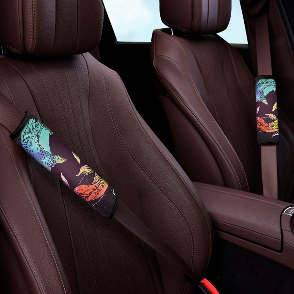 Colorful Pisces Sign Print Car Seat Belt Covers