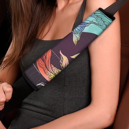 Colorful Pisces Sign Print Car Seat Belt Covers