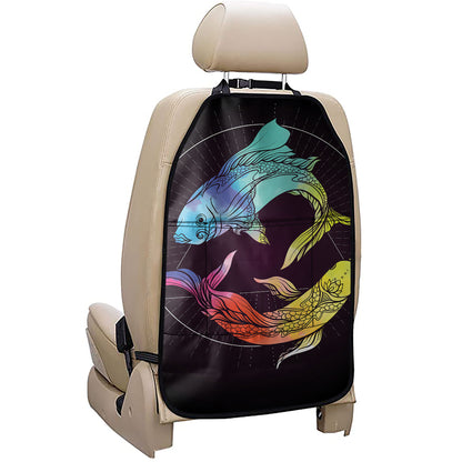 Colorful Pisces Sign Print Car Seat Organizers