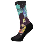 Colorful Pisces Sign Print Crew Socks