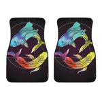 Colorful Pisces Sign Print Front Car Floor Mats