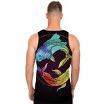 Colorful Pisces Sign Print Men's Tank Top