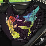 Colorful Pisces Sign Print Pet Car Back Seat Cover