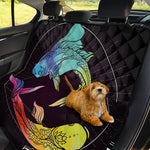 Colorful Pisces Sign Print Pet Car Back Seat Cover