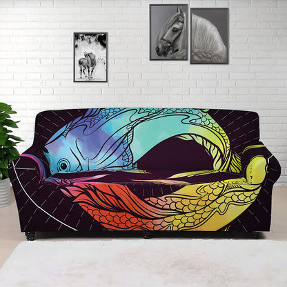 Colorful Pisces Sign Print Sofa Cover