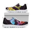 Colorful Pisces Sign Print White Running Shoes