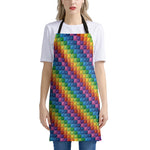 Colorful Plastic Building Blocks Print Apron