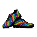Colorful Plastic Building Blocks Print Black Sneakers