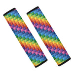 Colorful Plastic Building Blocks Print Car Seat Belt Covers