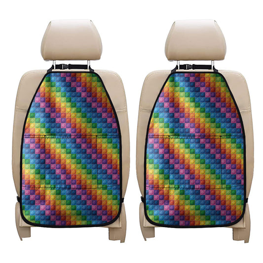 Colorful Plastic Building Blocks Print Car Seat Organizers